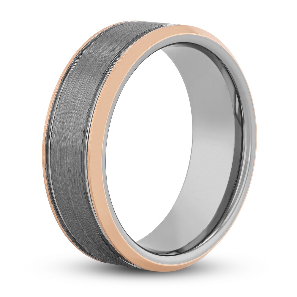 Wedding Band Two-Tone Tungsten 8mm qQZtyvqn