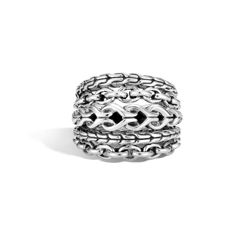 John Hardy Asli Classic Chain Link Ring Sterling Silver 9mm qTLOTVm2