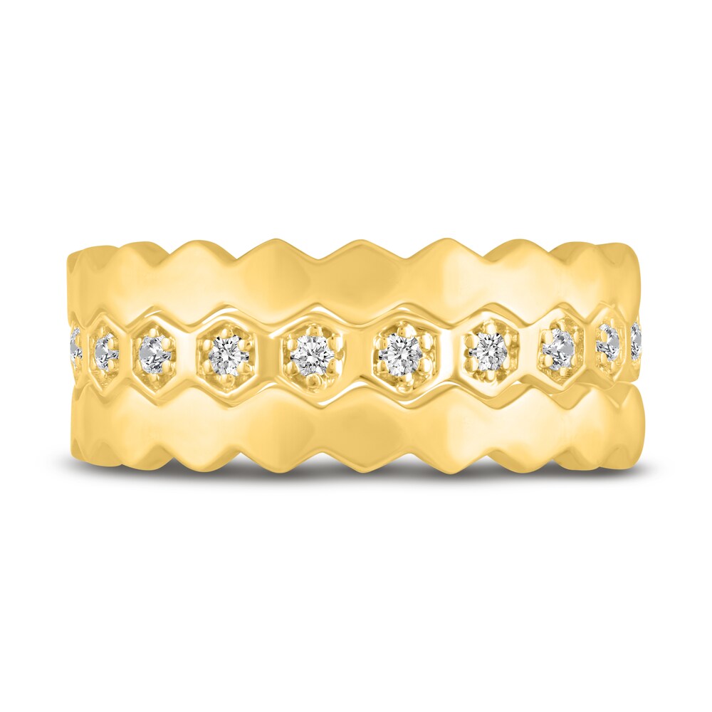 Diamond Stackable Ring 1/6 ct tw Round 14K Yellow Gold qroyExMR