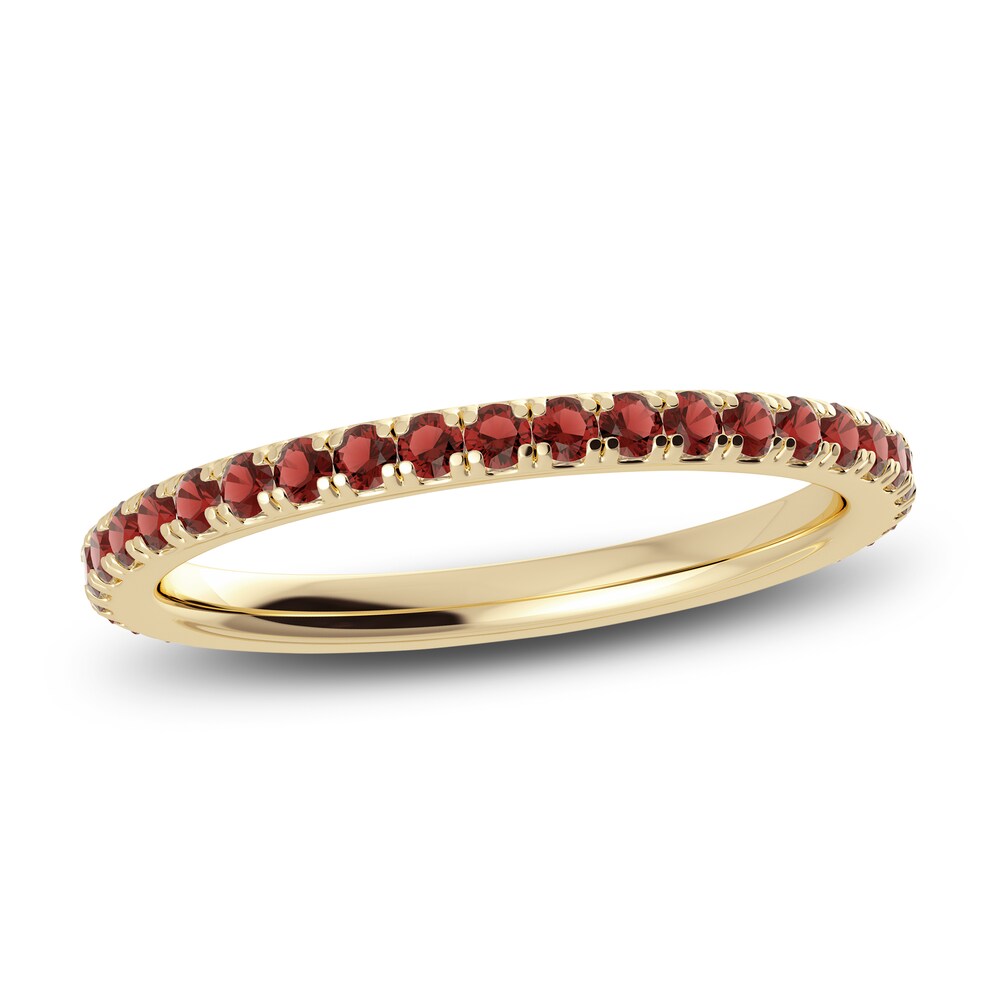 Juliette Maison Natural Garnet Eternity Ring 10K Yellow Gold rATFj7di