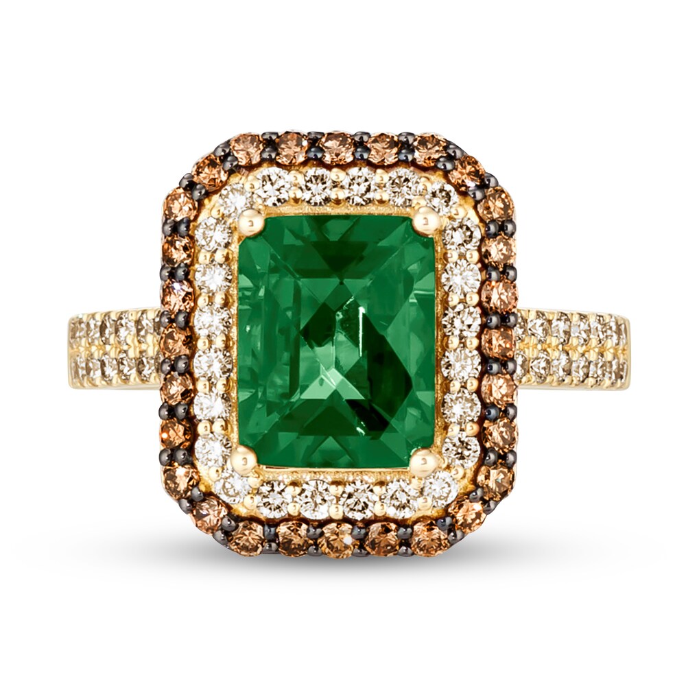 Le Vian Natural Emerald Ring 7/8 ct tw Diamonds 14K Honey Gold rRezmz6a