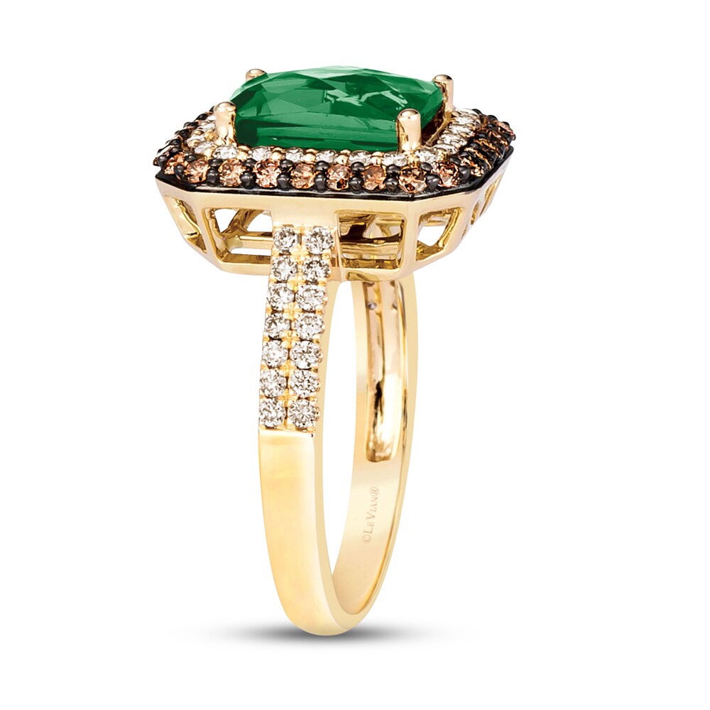 Le Vian Natural Emerald Ring 7/8 ct tw Diamonds 14K Honey Gold rRezmz6a