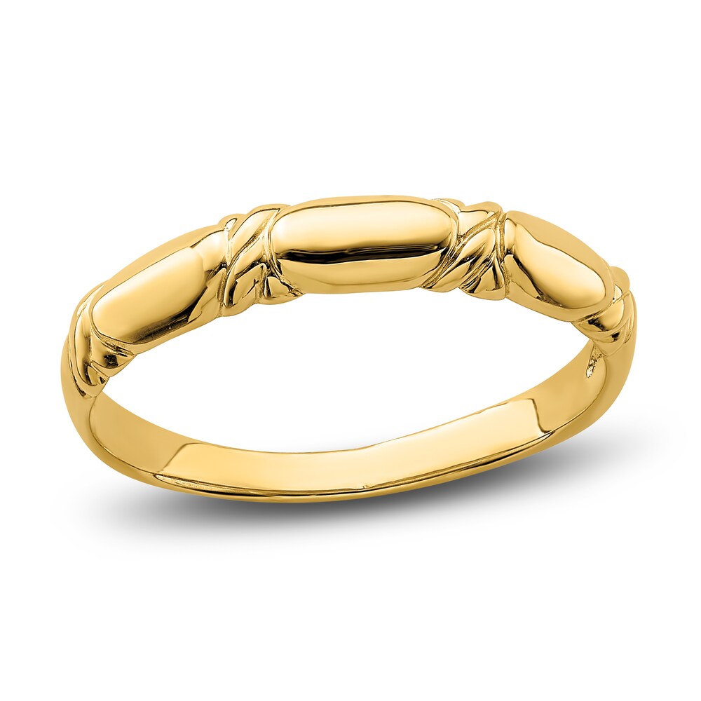 High-Polish Twist Ring 14K Yellow Gold rSBVZ6rD [rSBVZ6rD]