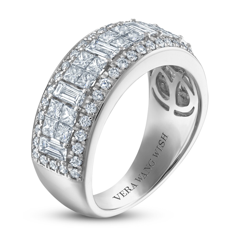 Vera Wang WISH Diamond Anniversary Band 1-1/2 ct tw Baguette/Princess/ Round 18K White Gold rZINHWra