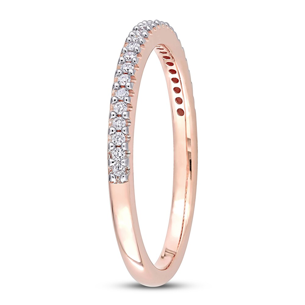 Diamond Wedding Band 1/8 ct tw Round 14K Rose Gold rji03J5I