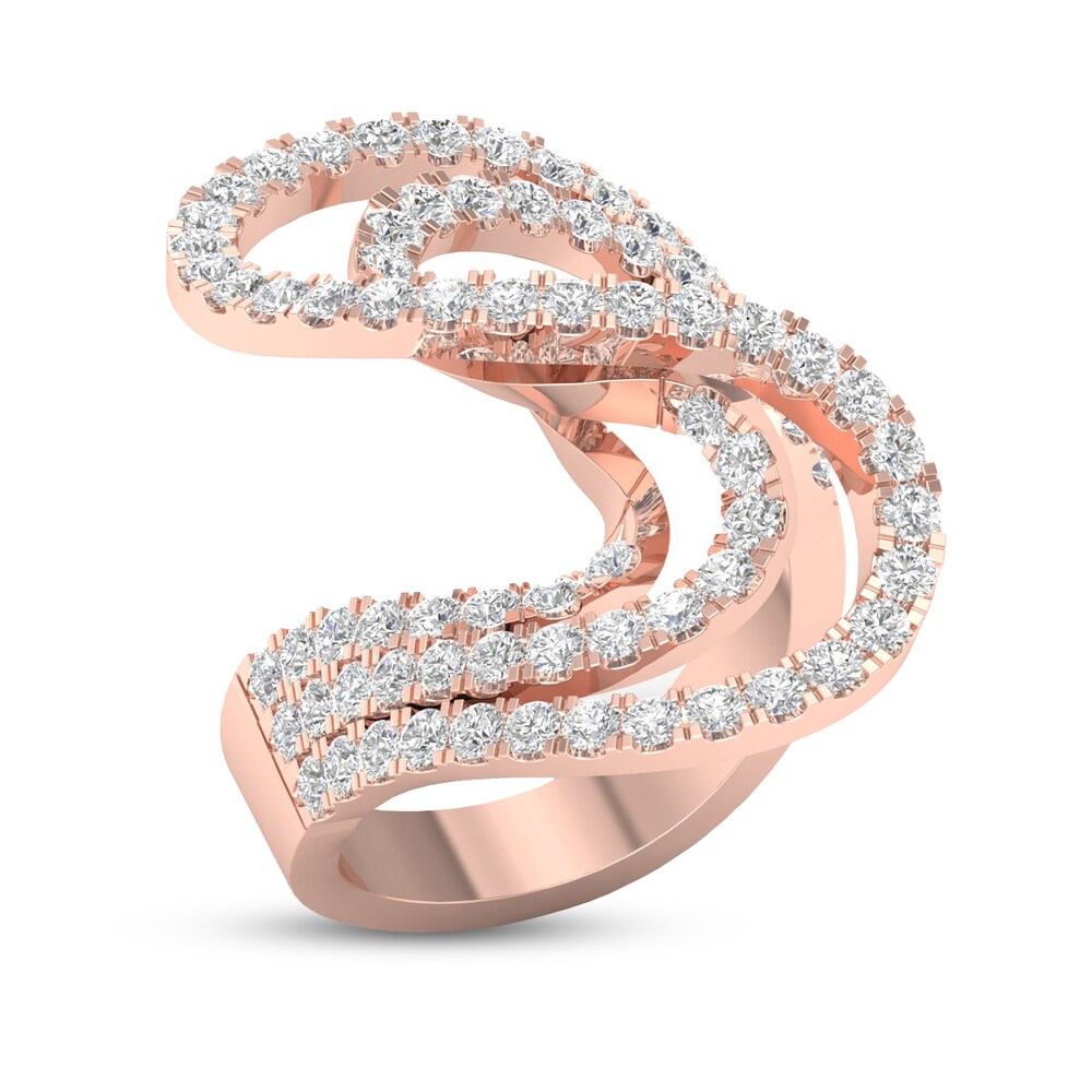 Diamond Ring 2 ct tw Round 10K Rose Gold rnnaWGCV