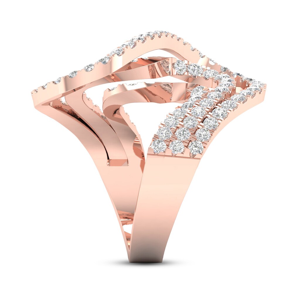 Diamond Ring 2 ct tw Round 10K Rose Gold rnnaWGCV