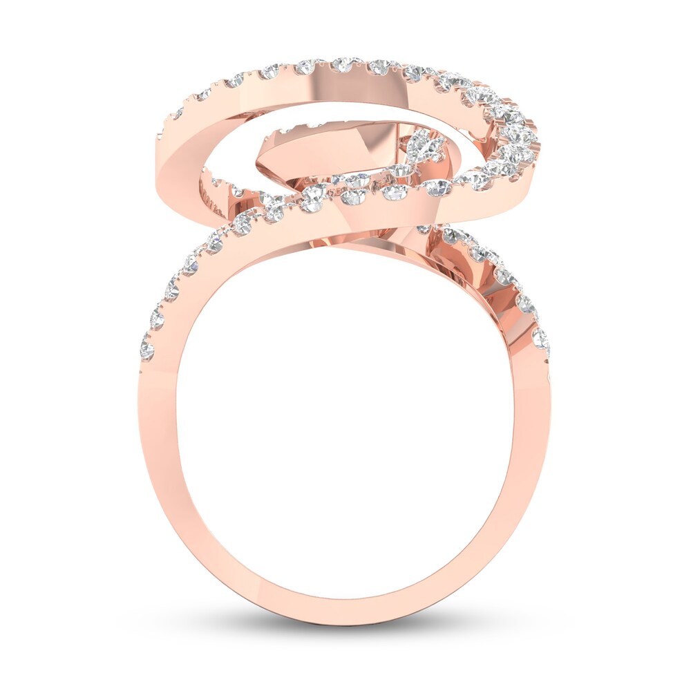 Diamond Ring 2 ct tw Round 10K Rose Gold rnnaWGCV