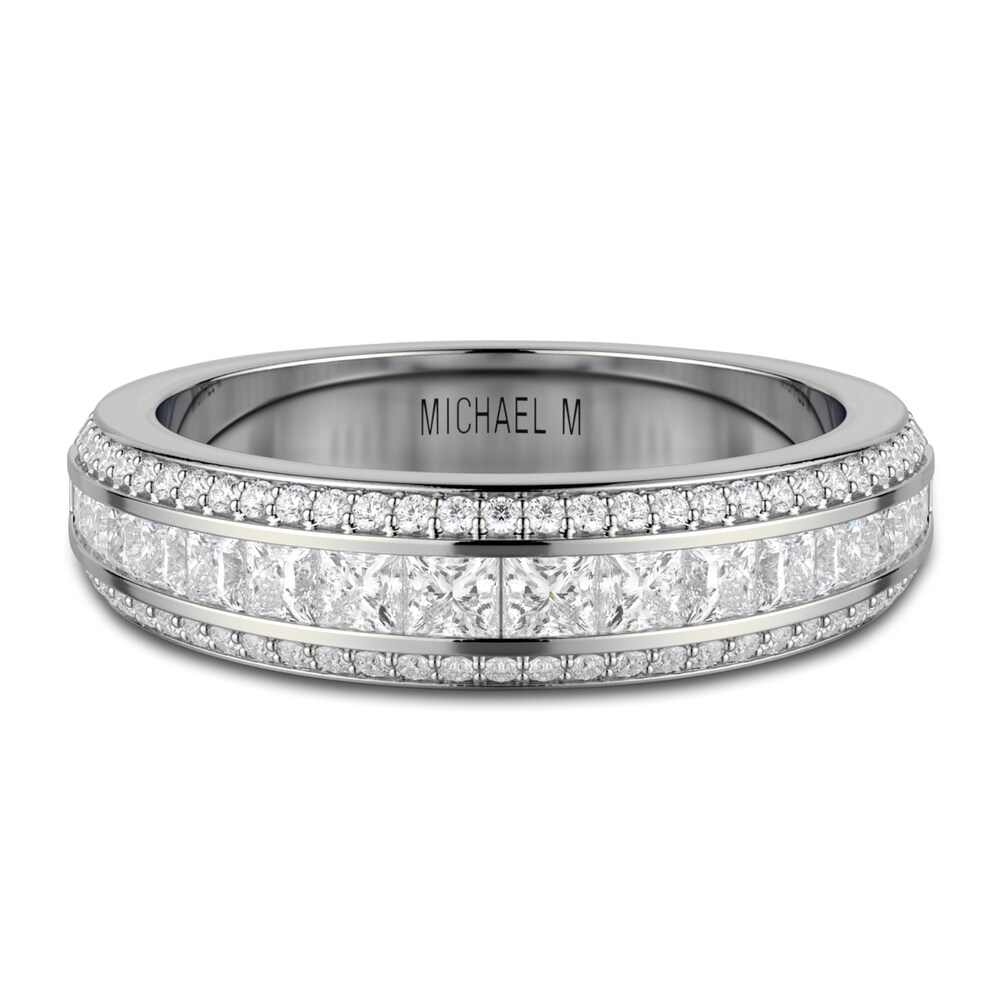 Michael M Diamond Wedding Band 1 ct tw Round 18K White Gold rvOiRHME