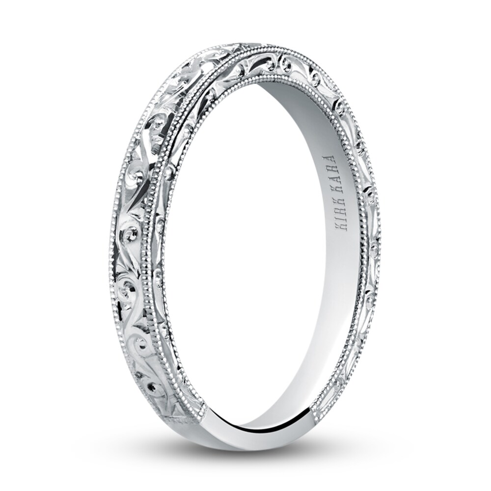 Kirk Kara Engraved Wedding Band Platinum s2BQi7SW