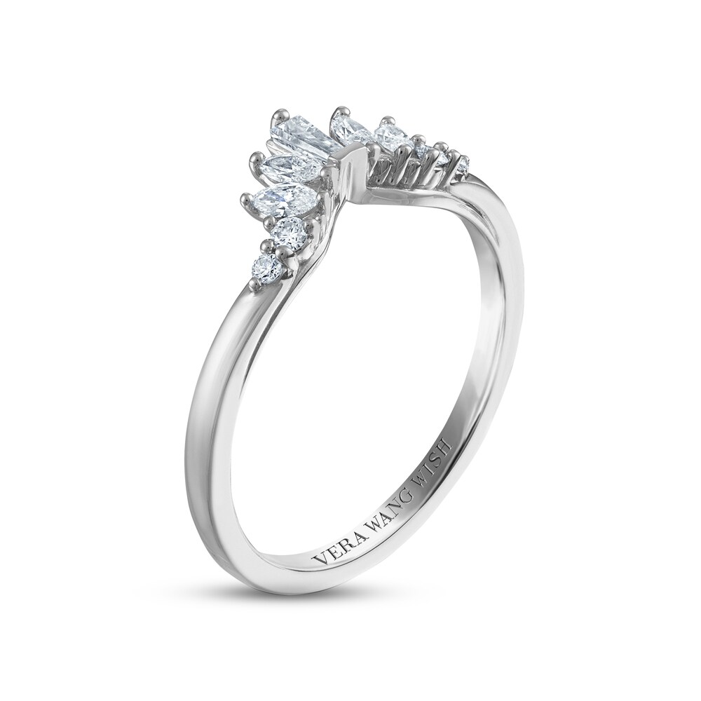 Vera Wang WISH Diamond & Blue Sapphire Anniversary Ring 1/4 ct tw Marquise/Round/Baguette 14K White Gold s2fBxqHM