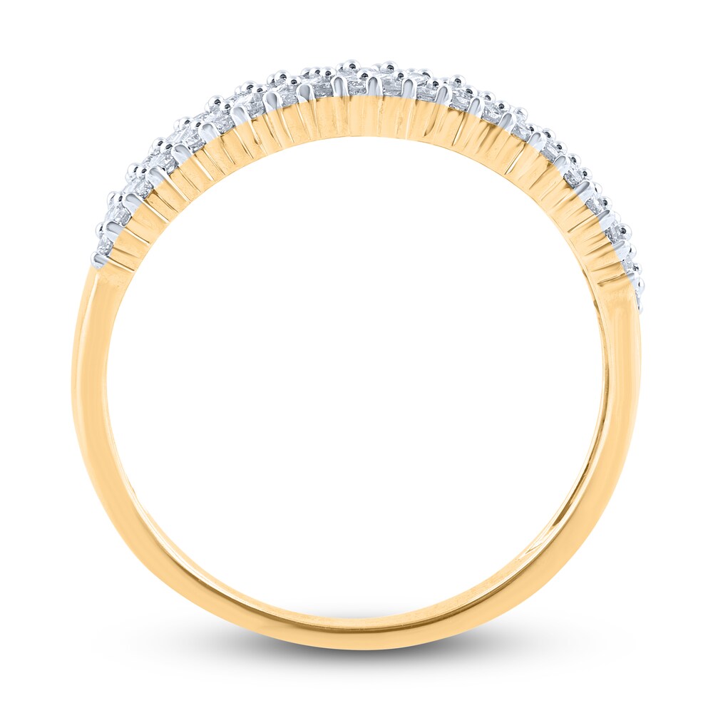 Diamond Slant Anniversary Band 1/2 ct tw Baguette/Round 14K Yellow Gold s7OzOe7q