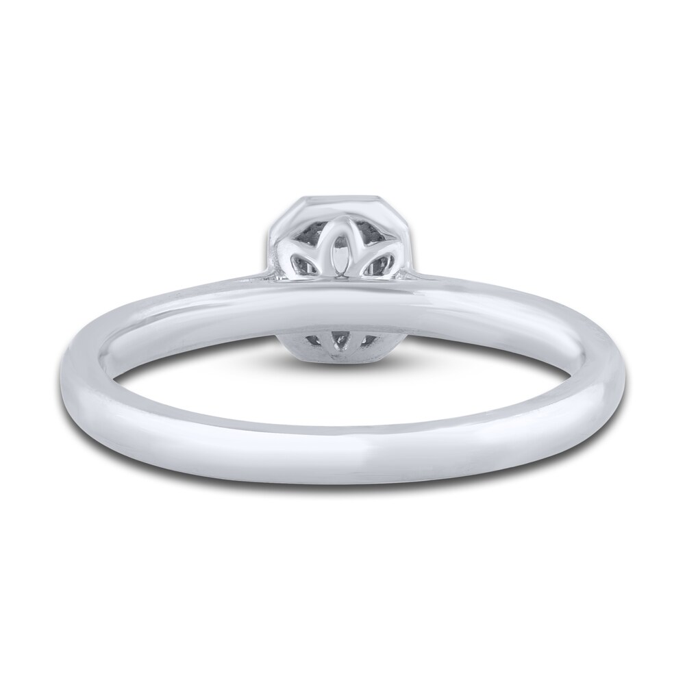 Diamond Promise Ring 1/6 ct tw Baguette/Round 14K White Gold sT0FT3js