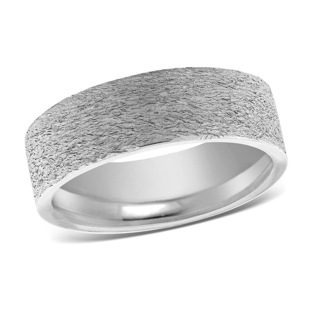 Men\'s Wedding Band 14K White Gold 6mm sTLSVpWN