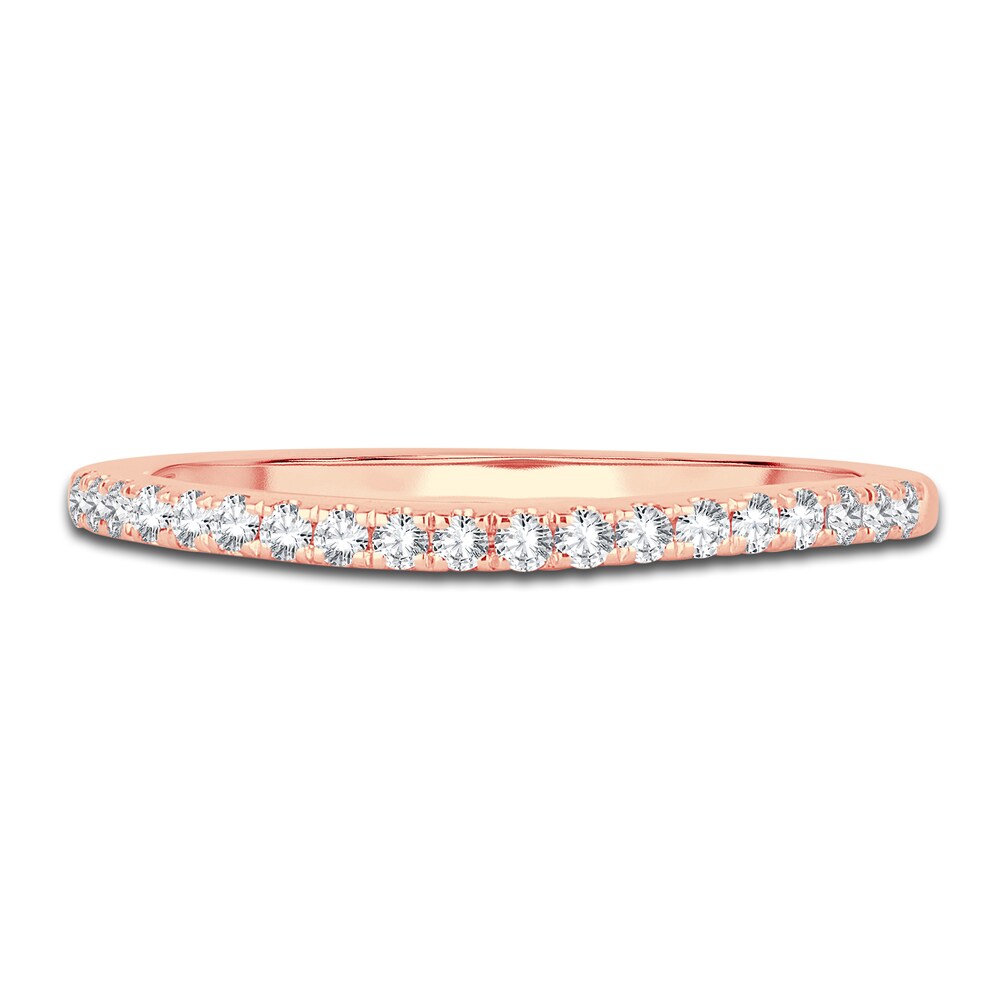 Diamond Wedding Band 1/4 ct tw Round 14K Rose Gold sccN9x3R