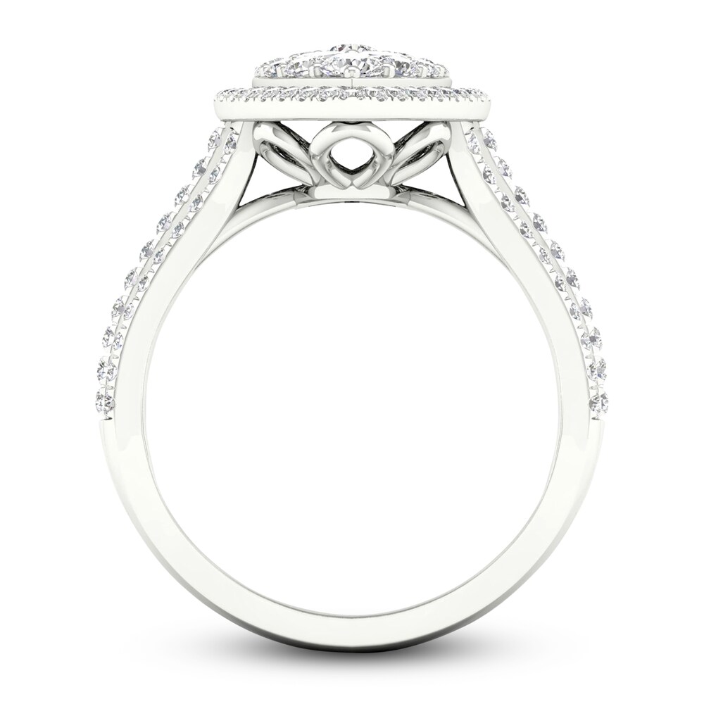 Diamond Ring 1 ct tw Marquise/Round 14K White Gold sfU0jOsK
