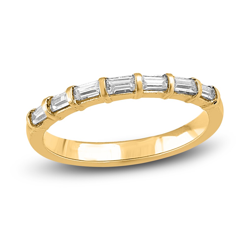Diamond Stackable Anniversary Band 5/8 ct tw Baguette 14K Yellow Gold smwhlkxw