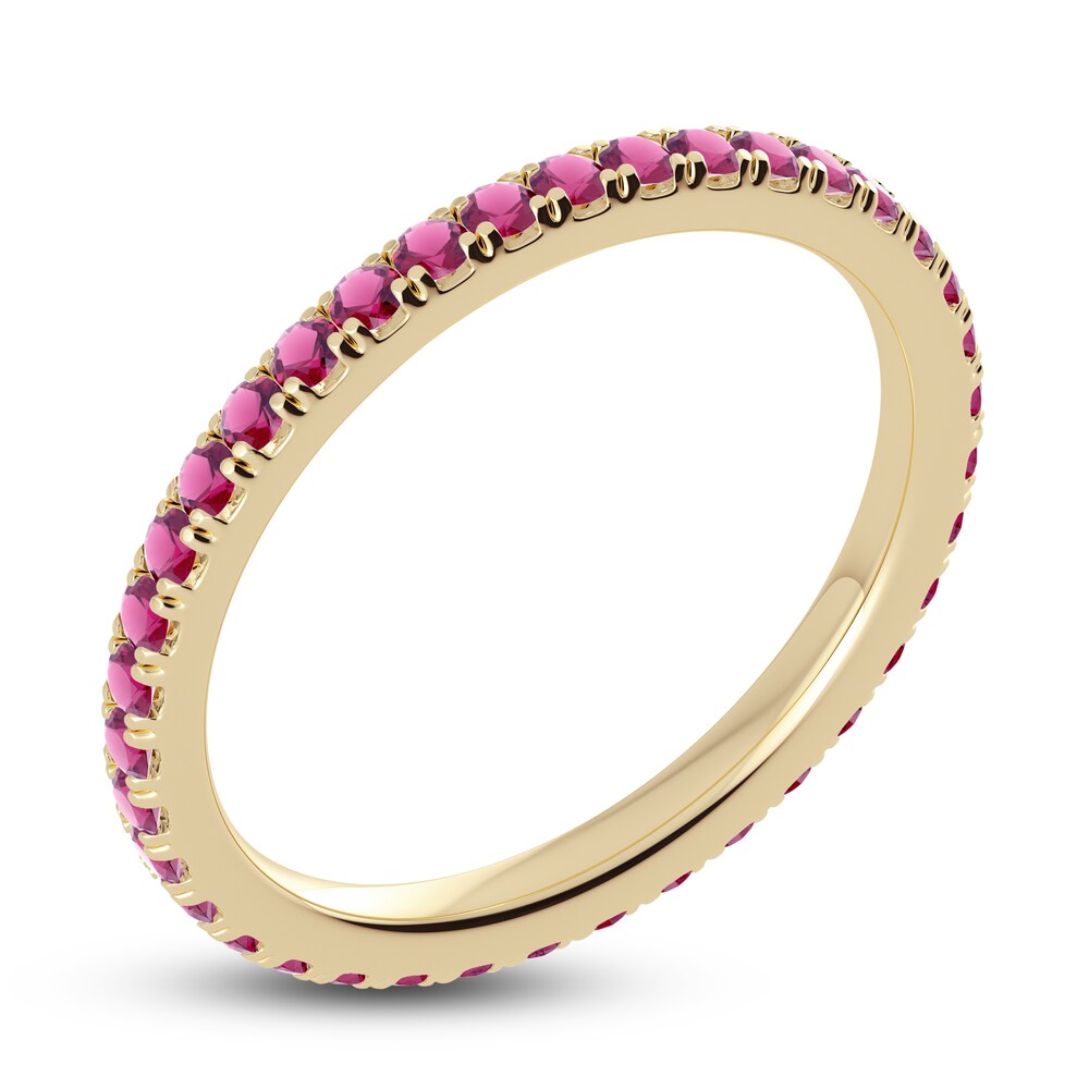 Juliette Maison Natural Rhodolite Garnet Eternity Ring 10K Yellow Gold spQDQHmA