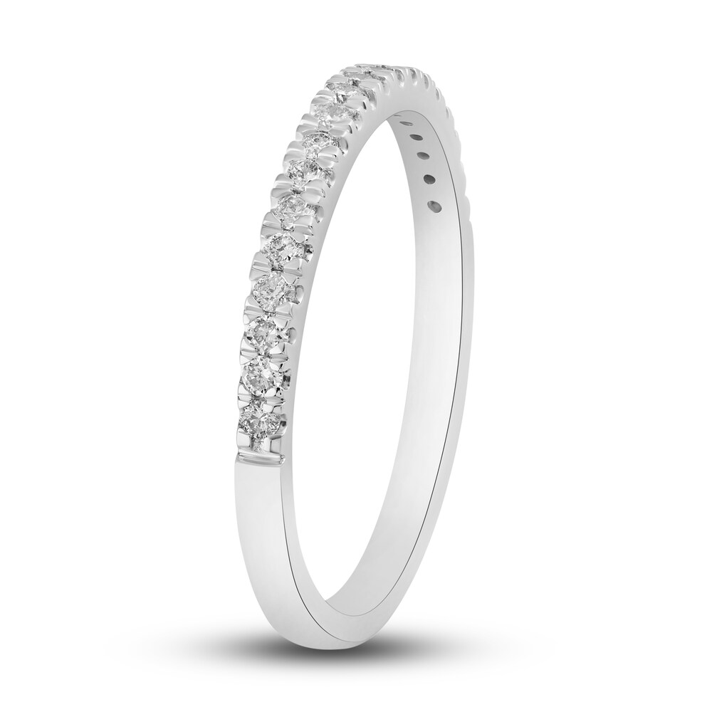 Diamond Wedding Band 1/4 ct tw Round 14K White Gold sqBDltFL