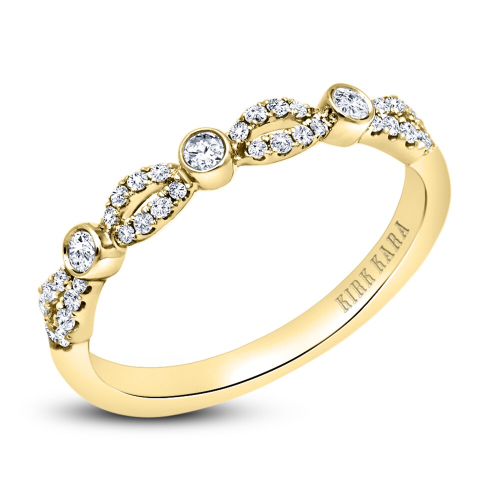 Kirk Kara Twisted Diamond Wedding Band 1/5 ct tw Round 14K Yellow Gold sy15czYf