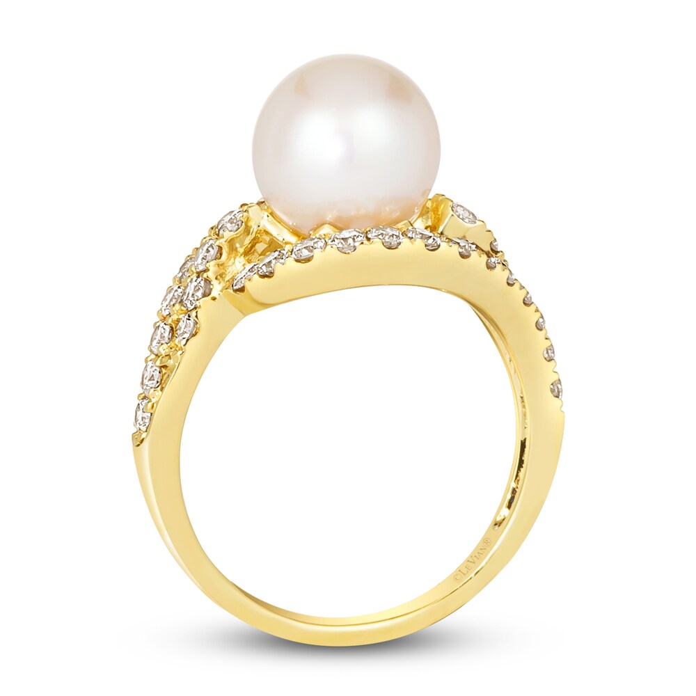 Le Vian Cultured Freshwater Pearl Ring 7/8 ct tw Diamonds 14K Honey Gold t0WSfl90