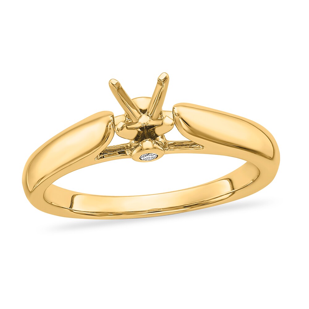 Ring Setting Diamond Accents 14K Yellow Gold t6PeZoBc [t6PeZoBc]