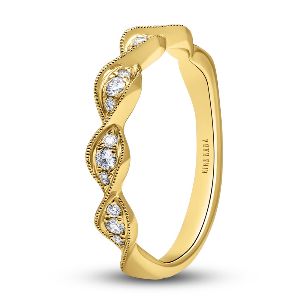 Kirk Kara Twisted Diamond Wedding Band 1/8 ct tw Round 18K Yellow Gold t9DxDL2P