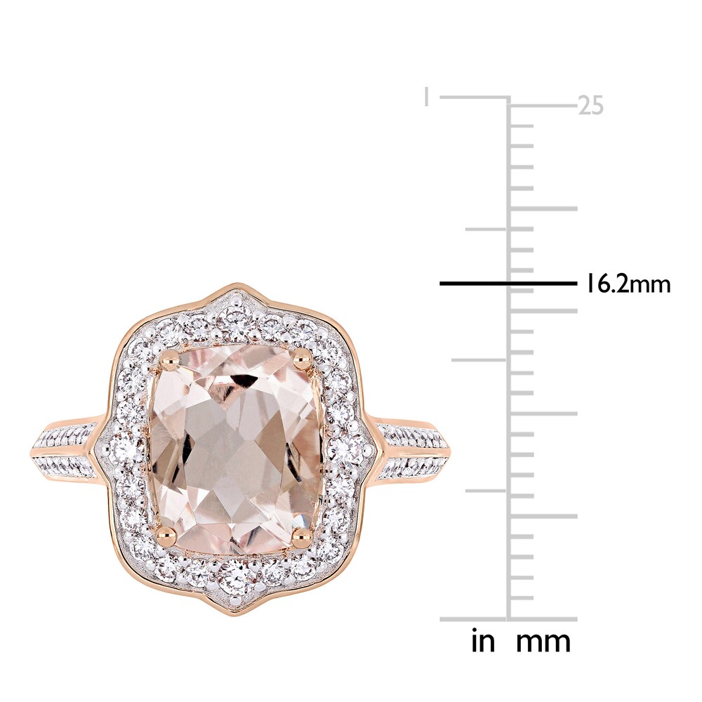 Natural Morganite Ring 5/8 ct tw Round 14K Rose Gold tIihbqyb