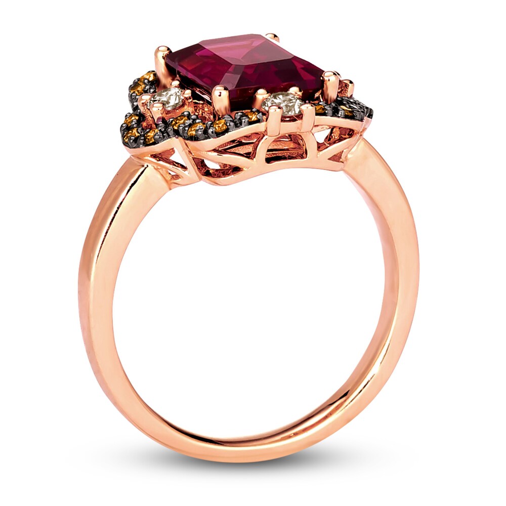 Le Vian Natural Rhodolite Garnet Ring 3/8 ct tw Diamonds 14K Strawberry Gold tTY6NW3g