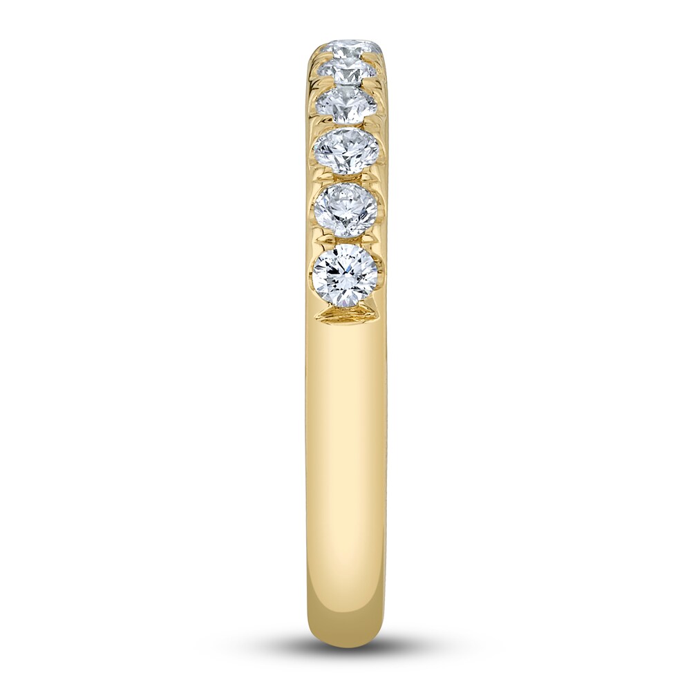 Shy Creation Diamond Ring 1/2 ct tw Round 14K Yellow Gold SC22004432 tdaeSx2j