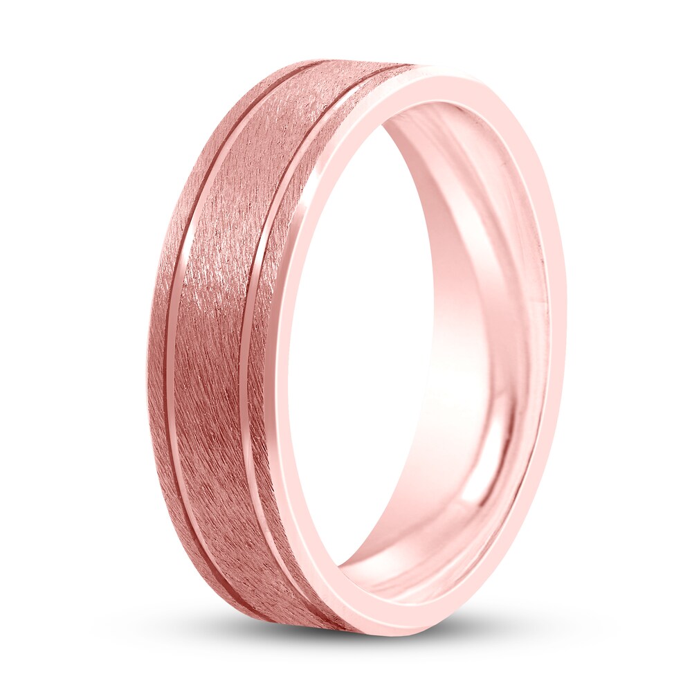 Men\'s Wedding Band 14K Rose Gold 6mm tjzqq6IP