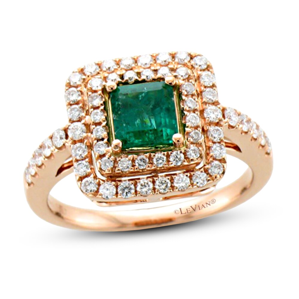 Le Vian Natural Emerald Ring 1/2 ct tw Diamonds 18K Honey Gold tk2i2TlY