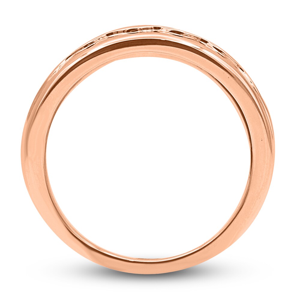 Diamond Wave Anniversary Band 1/2 ct tw Round 14K Rose Gold toqUBzgf