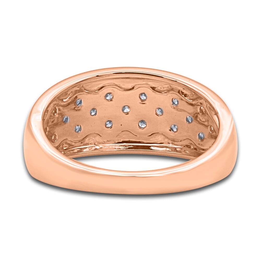 Diamond Wave Anniversary Band 1/2 ct tw Round 14K Rose Gold toqUBzgf