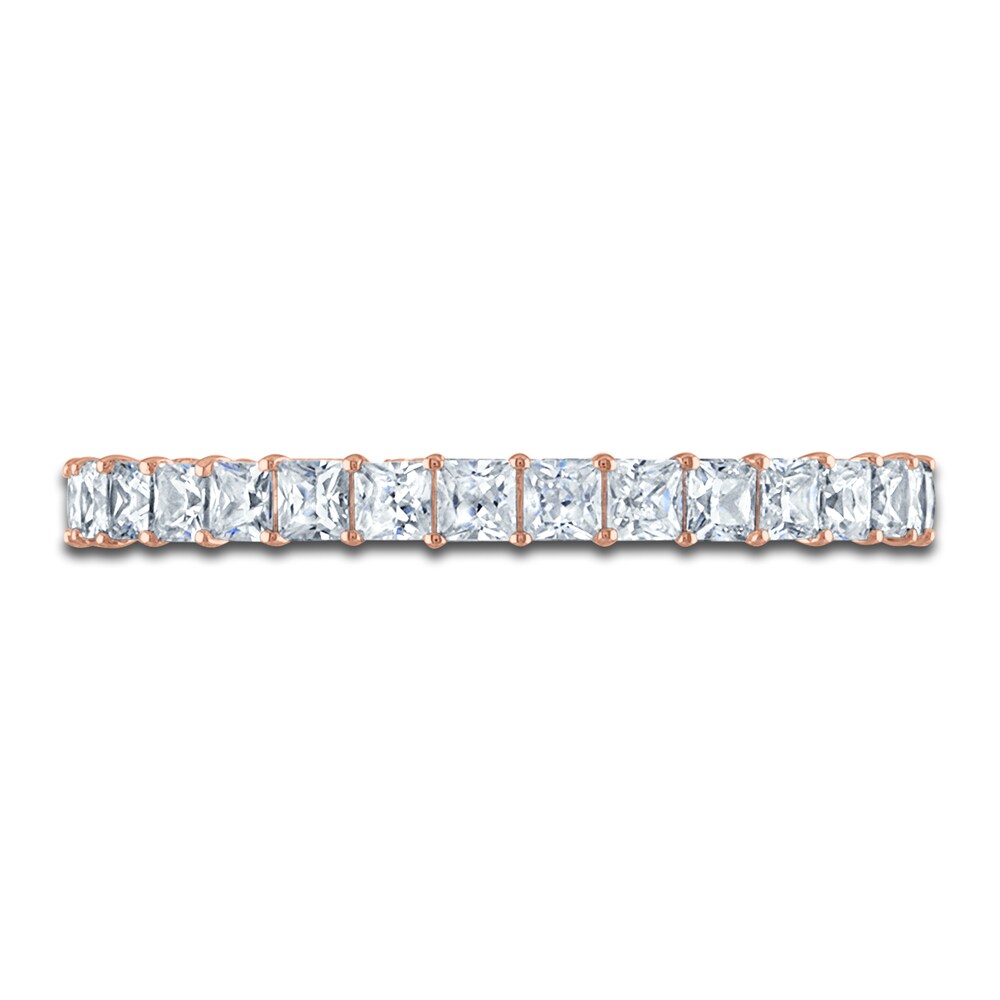 Vera Wang WISH Diamond Wedding Band 1 ct tw Princess 18K Rose Gold tqIWpX5u