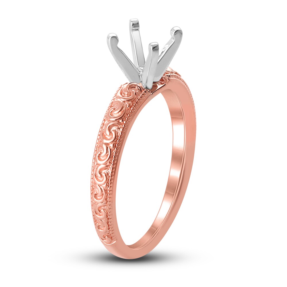 Diamond Ring Setting 14K Rose Gold tucIUnkd