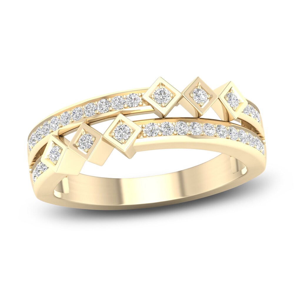 Diamond Stackable Ring 1/5 ct tw Round 14K Yellow Gold tuuZacC8 [tuuZacC8]