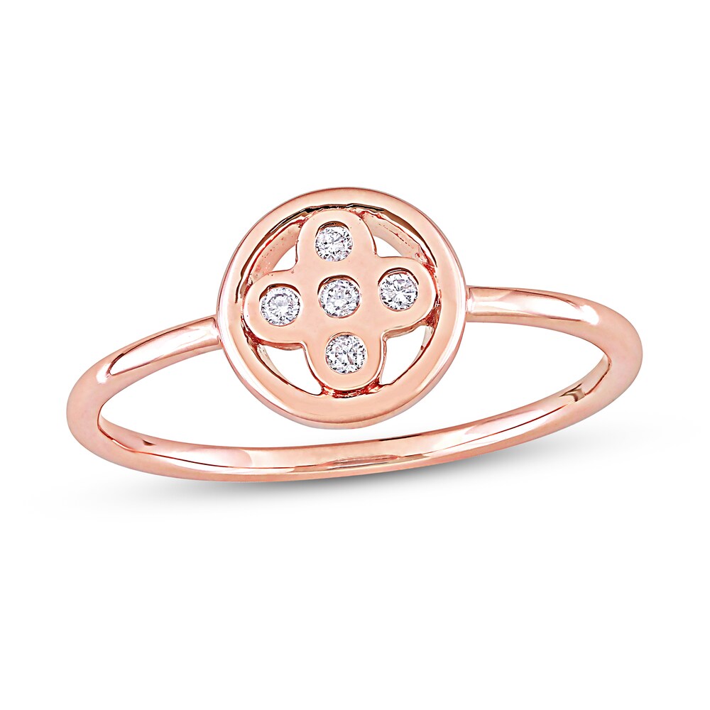 Diamond Ring 1/20 ct tw Round 10K Rose Gold ucv0yyYk [ucv0yyYk]