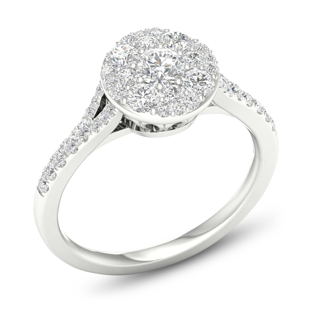 Diamond Ring 3/4 ct tw Round 14K White Gold ugYFv48F