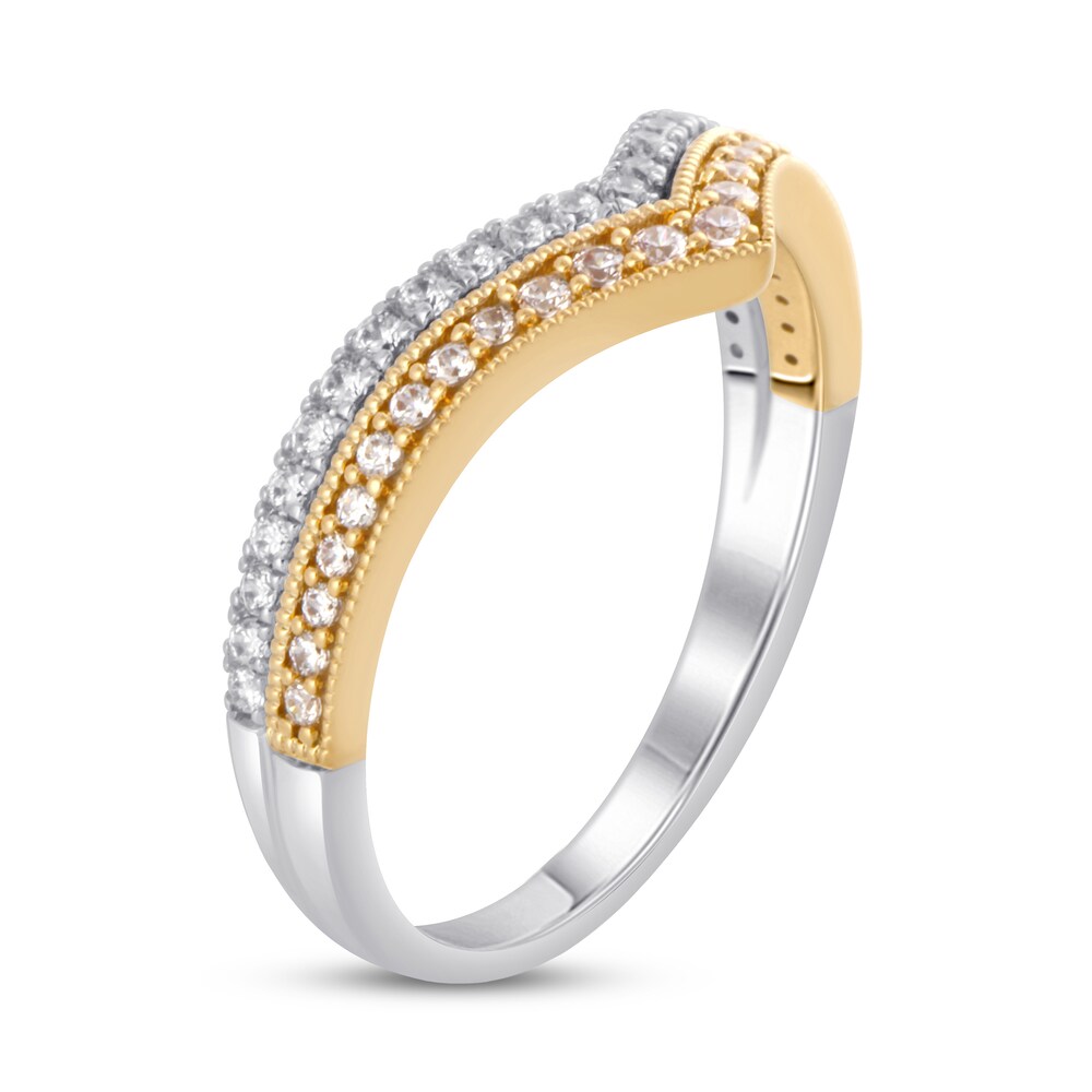 Diamond Contour Ring 3/4 ct tw Round 14K Two-Tone Gold upi0hX9z