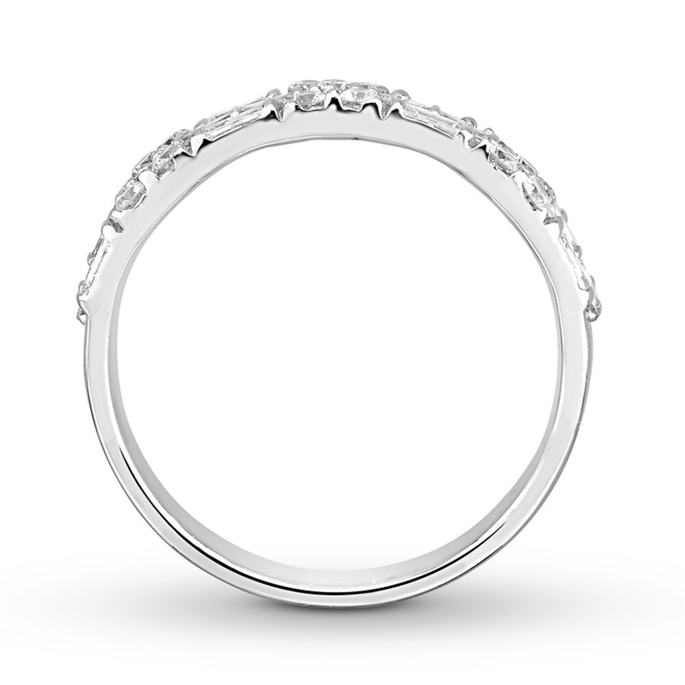 Diamond Band 3/4 ct tw Round/Baguette 14K White Gold uxX6v7Dw