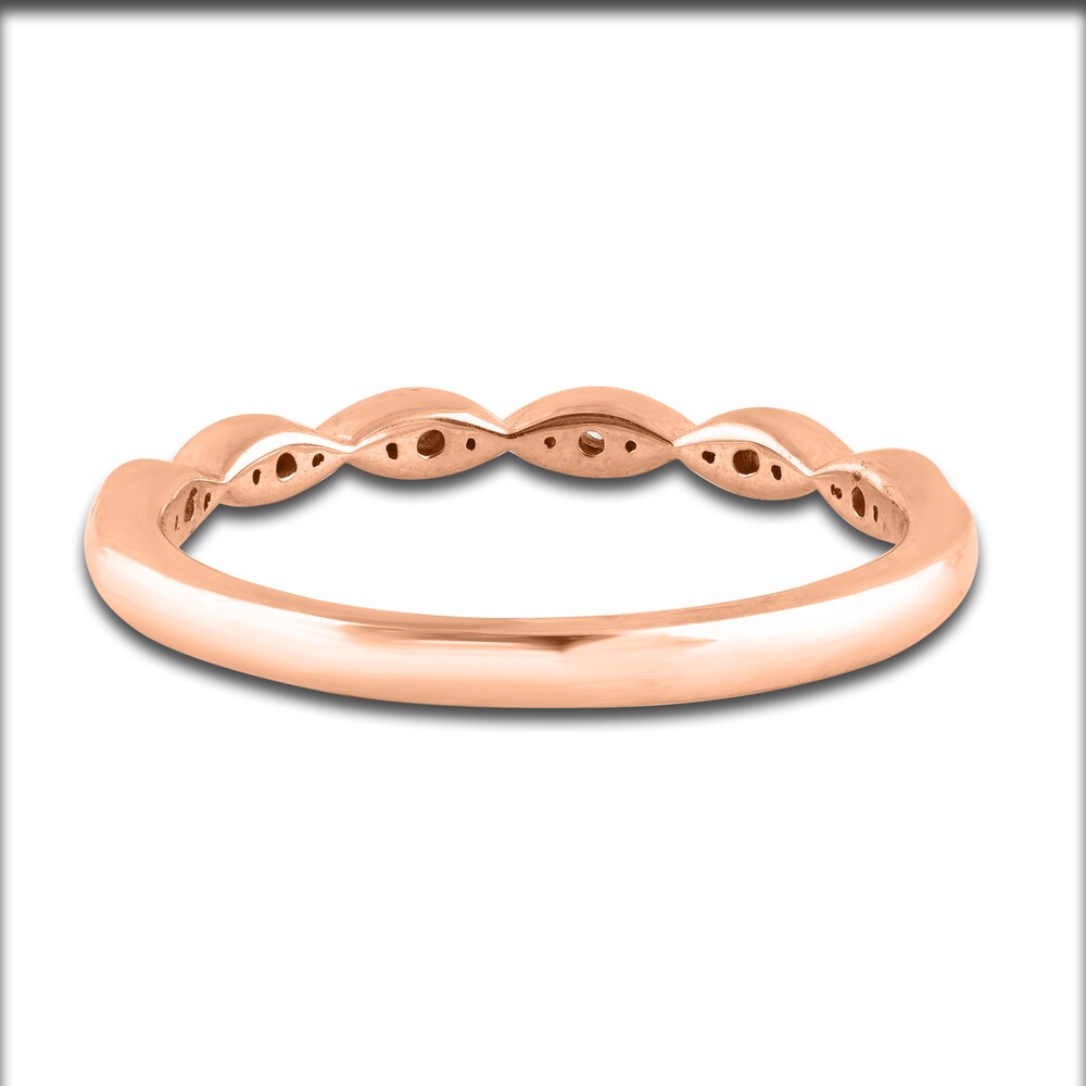 Diamond Wedding Band 1/10 ct tw Round 14K Rose Gold vQINgYTZ