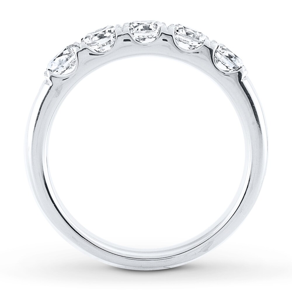 Diamond Anniversary Band 1 ct tw Round-cut 14K White Gold vRcotBGc