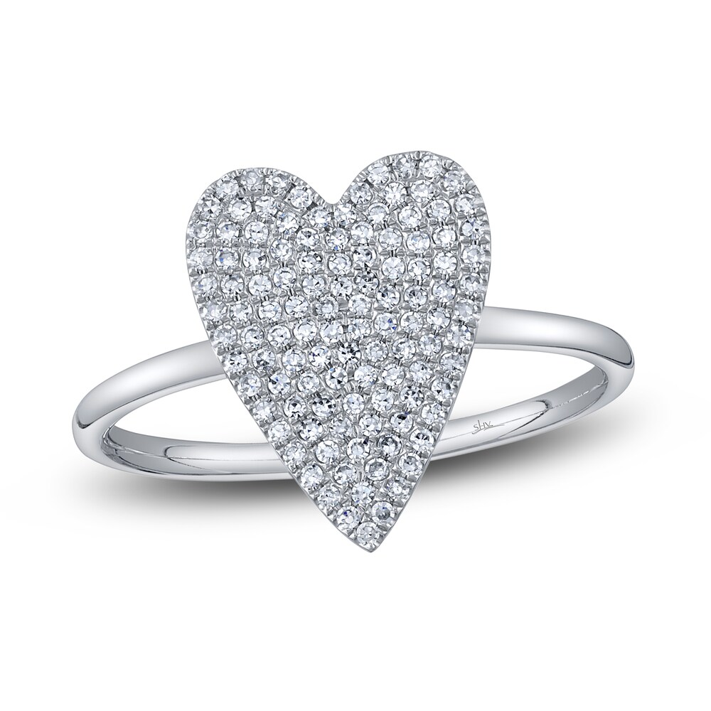 Shy Creation Diamond Heart Ring 1/4 ct tw Round 14K White Gold SC55009104V2 vUDmygjj [vUDmygjj]