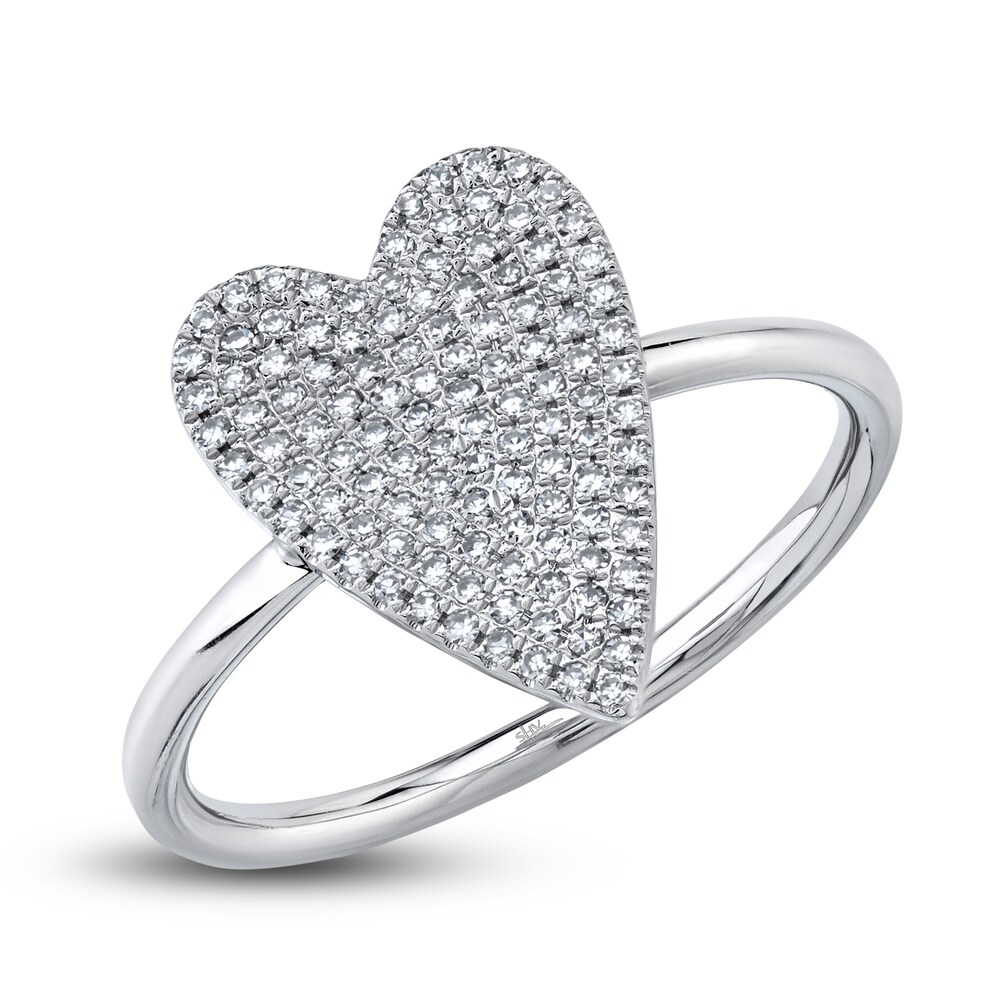 Shy Creation Diamond Heart Ring 1/4 ct tw Round 14K White Gold SC55009104V2 vUDmygjj