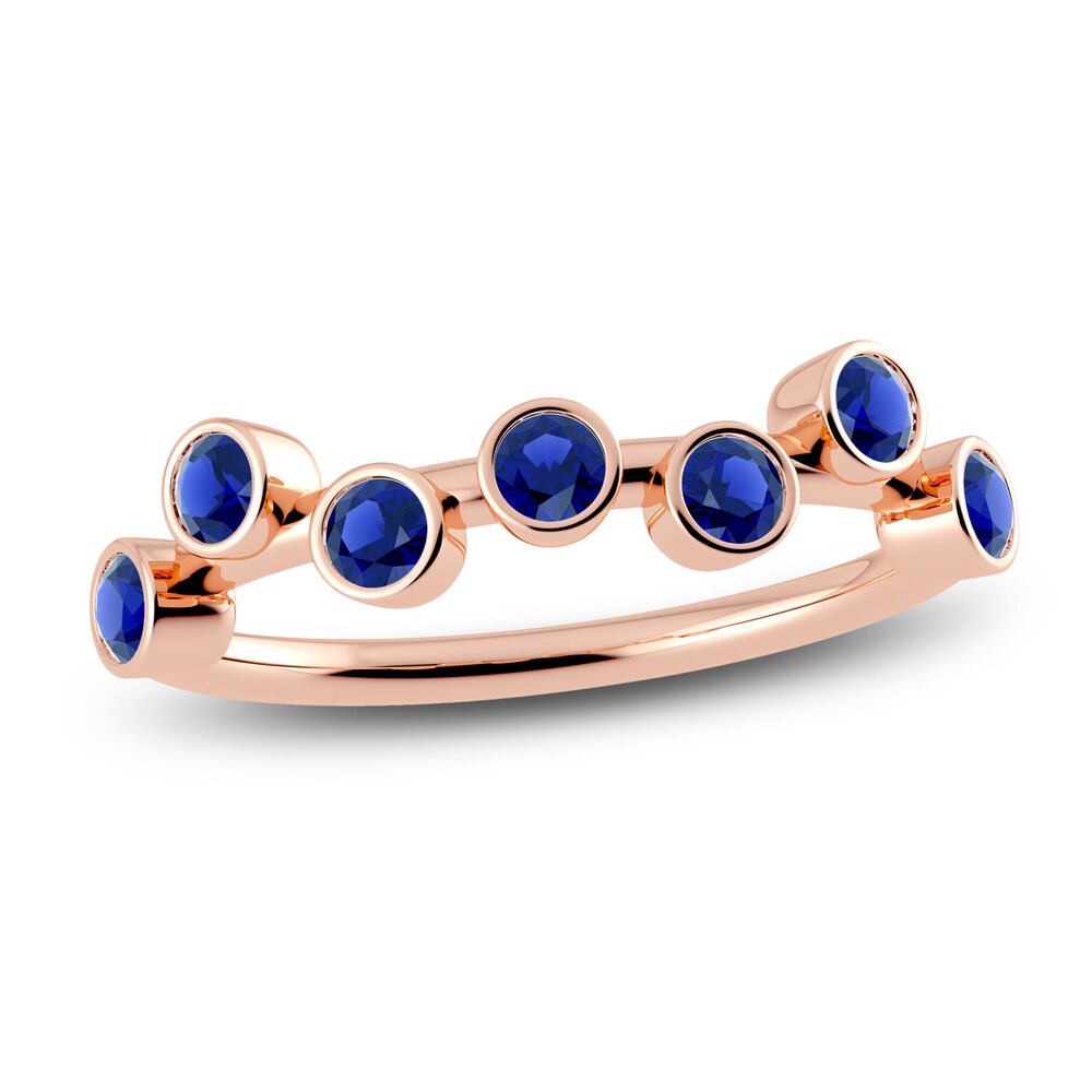 Juliette Maison Natural Blue Sapphire Ring 10K Rose Gold w3jgmBRz