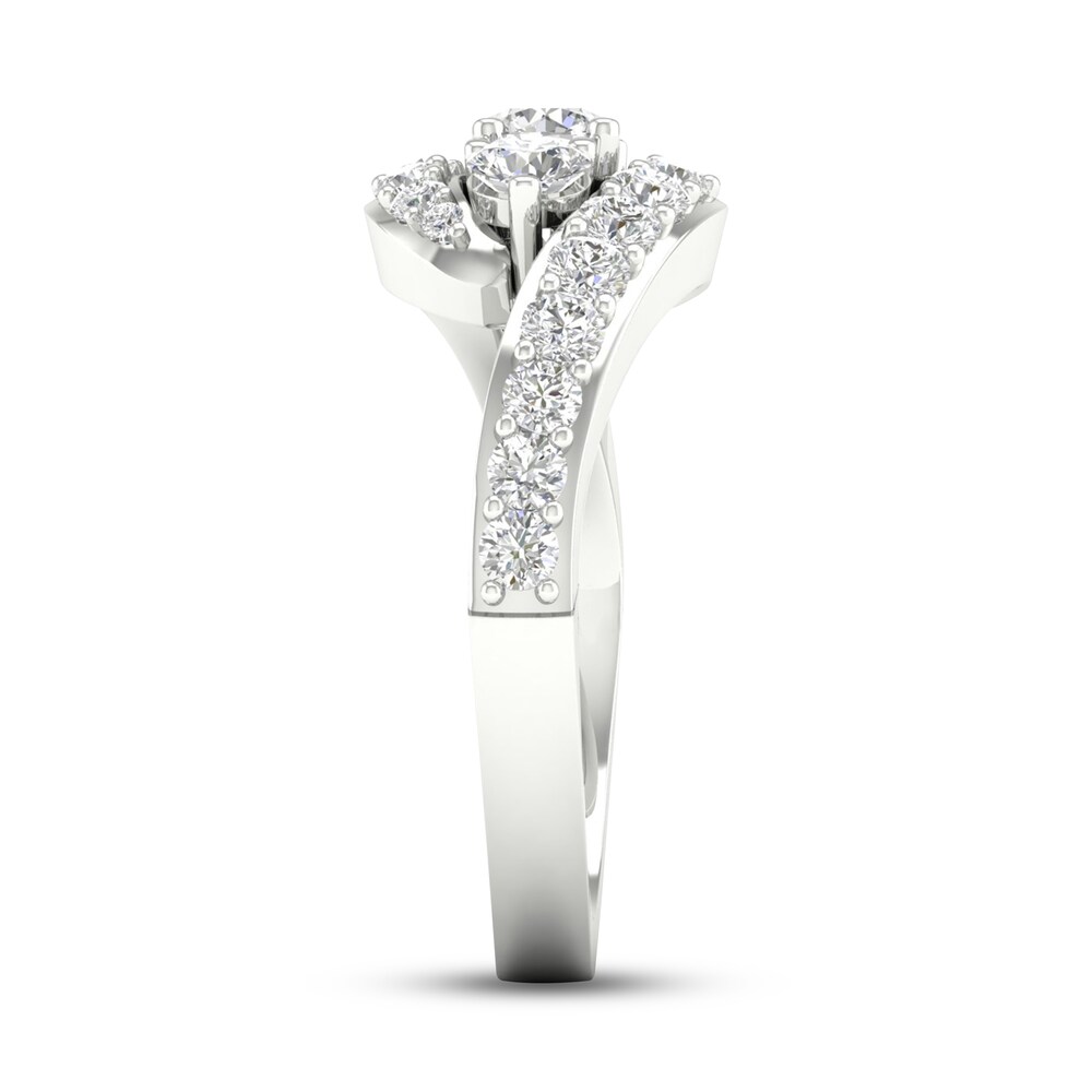 Diamond 3-Stone Ring 1-1/6 ct tw Round 14K White Gold w7gH3ukH