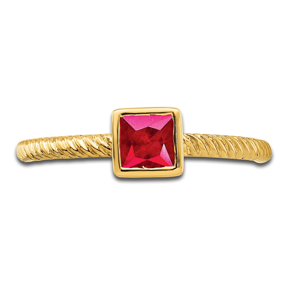 Natural Ruby Ring 14K Yellow Gold wFaLQK7a