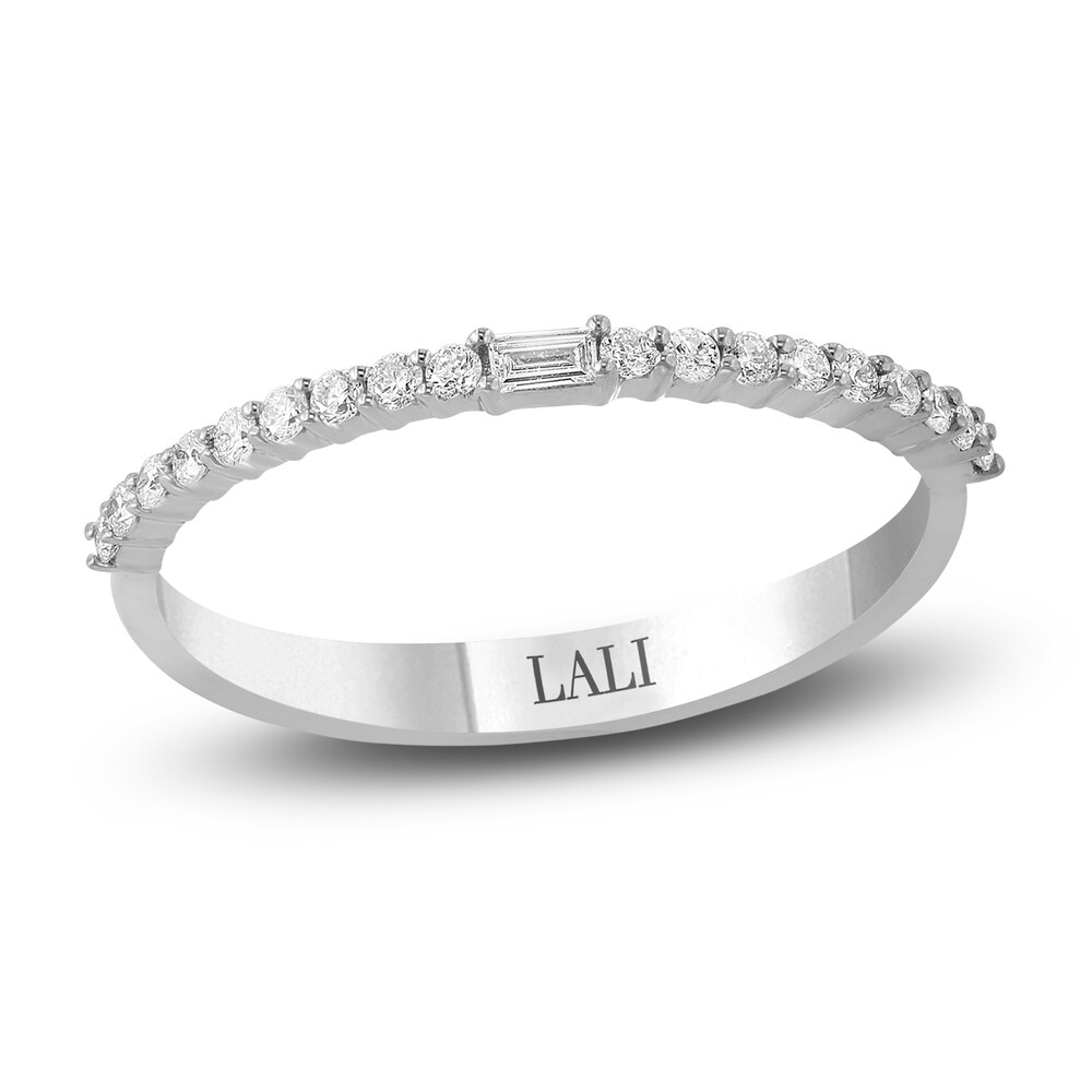 LALI Jewels Diamond Ring 1/5 ct tw Round/Emerald 14K White Gold wGM09rpQ [wGM09rpQ]