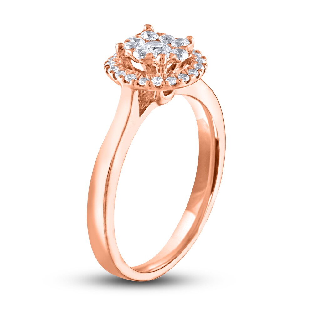 Diamond Ring 3/8 ct tw Round 14K Rose Gold wIUHsoaN